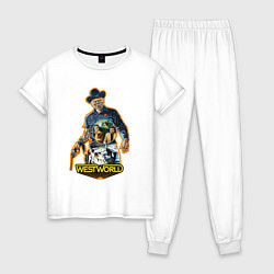 Пижама хлопковая женская West World, цвет: белый