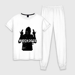 Пижама хлопковая женская Watch dogs 2 Z, цвет: белый