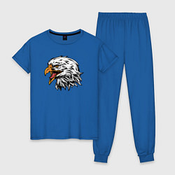 Пижама хлопковая женская Орёл, цвет: синий