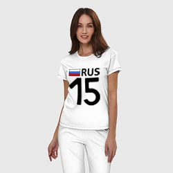 Пижама хлопковая женская RUS 15, цвет: белый — фото 2