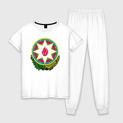 Пижама хлопковая женская Азербайджан, цвет: белый