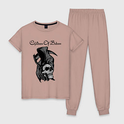 Пижама хлопковая женская Children of Bodom Z, цвет: пыльно-розовый