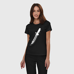Пижама хлопковая женская Bayonet Knife CSGO Gaming, цвет: черный — фото 2