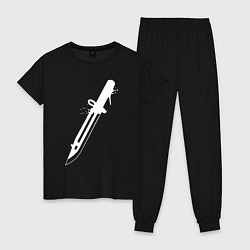 Пижама хлопковая женская Bayonet Knife CSGO Gaming, цвет: черный
