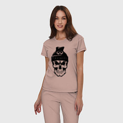 Пижама хлопковая женская Infinity Инфинити Z, цвет: пыльно-розовый — фото 2