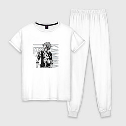 Пижама хлопковая женская Гуррен-Лаганн, цвет: белый