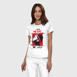 Пижама хлопковая женская Man, цвет: белый — фото 2