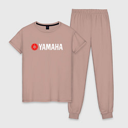 Пижама хлопковая женская YAMAHA ЯМАХА, цвет: пыльно-розовый