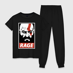 Пижама хлопковая женская RAGE GOW, цвет: черный