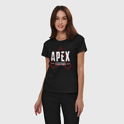 Пижама хлопковая женская APEX LEGENDS LOGO, цвет: черный — фото 2