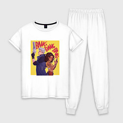 Пижама хлопковая женская Banf Bang Team, цвет: белый