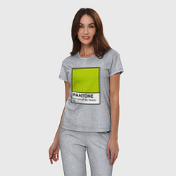 Пижама хлопковая женская Shrek: Pantone Color, цвет: меланж — фото 2
