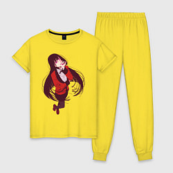 Пижама хлопковая женская Игривая Юмэко Безумный Азарт, цвет: желтый