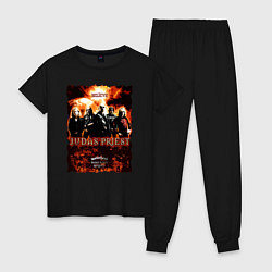 Пижама хлопковая женская Judas Priest Хард-Рок, цвет: черный