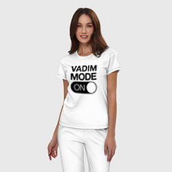 Пижама хлопковая женская Vadim Mode On, цвет: белый — фото 2
