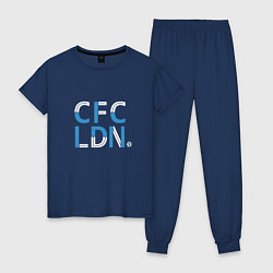 Пижама хлопковая женская FC Chelsea CFC London 202122, цвет: тёмно-синий