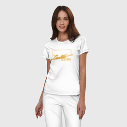 Пижама хлопковая женская Константин Limited Edition, цвет: белый — фото 2