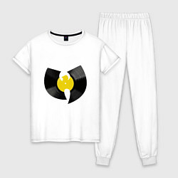 Пижама хлопковая женская Wu-Tang Vinyl, цвет: белый