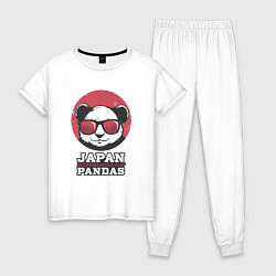 Пижама хлопковая женская Japan Kingdom of Pandas, цвет: белый