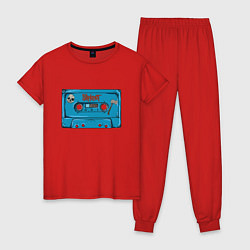 Пижама хлопковая женская Кассета Slipknot, цвет: красный