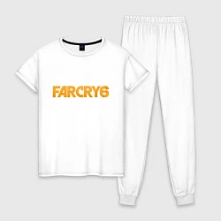 Пижама хлопковая женская FC6 Logo, цвет: белый