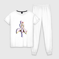 Пижама хлопковая женская Азмодемус, цвет: белый