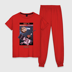 Пижама хлопковая женская Вега венера-галлей, цвет: красный