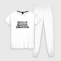 Пижама хлопковая женская Quentin Tarantino, цвет: белый