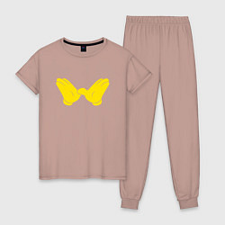 Пижама хлопковая женская Wu-Tang Style, цвет: пыльно-розовый