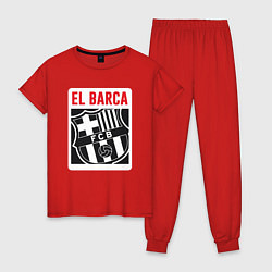 Пижама хлопковая женская El Barca, цвет: красный
