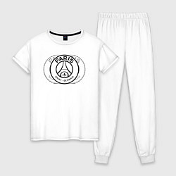Пижама хлопковая женская PSG Core Wordmark Clear New 202223, цвет: белый