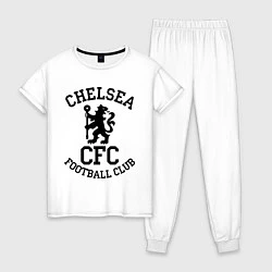 Пижама хлопковая женская Chelsea CFC, цвет: белый