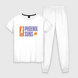 Пижама хлопковая женская NBA - Suns, цвет: белый