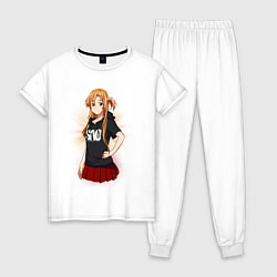 Пижама хлопковая женская Asuna SAO, цвет: белый