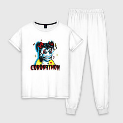 Пижама хлопковая женская Coronathon, цвет: белый