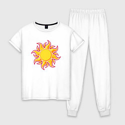 Пижама хлопковая женская Super Sun, цвет: белый