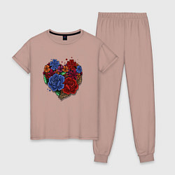 Женская пижама Цветочное сердце