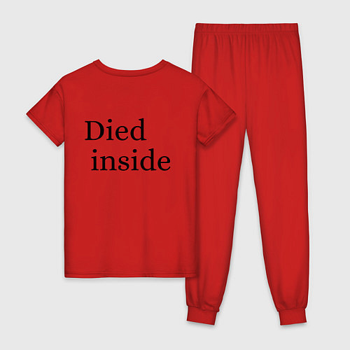 Женская пижама Died inside / Красный – фото 2