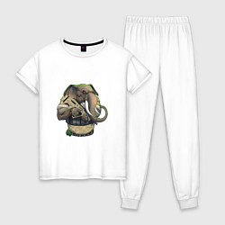 Женская пижама Слон-военный