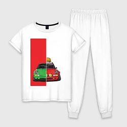 Пижама хлопковая женская Concept car, цвет: белый