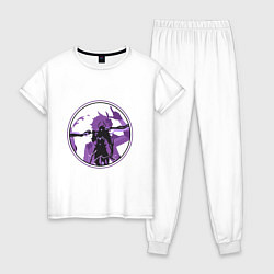 Пижама хлопковая женская ТартальяTartaglia Genshin Impact, цвет: белый