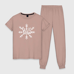 Женская пижама Snowflake Let it snow