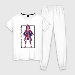 Пижама хлопковая женская Юки Конно Мастера меча онлайн, цвет: белый