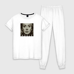 Пижама хлопковая женская Альбом Адель, цвет: белый
