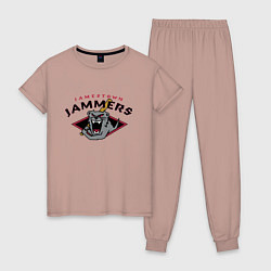 Пижама хлопковая женская Charleston River Dogs, цвет: пыльно-розовый