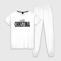 Пижама хлопковая женская Unreal Christina, цвет: белый