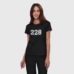 Пижама хлопковая женская 228 Rap, цвет: черный — фото 2