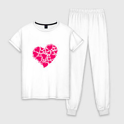 Женская пижама Сердца любовь