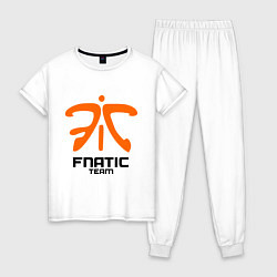 Пижама хлопковая женская Dota 2: Fnatic Team, цвет: белый