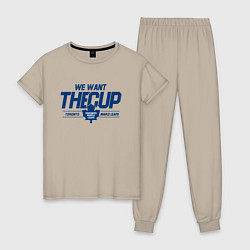 Женская пижама Toronto Maple Leafs We want the cup Торонто Мейпл